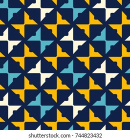 Seamless pattern with bright geometric shapes.