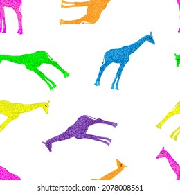 patrón transparente con jirafas brillantes para los niños textiles