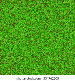 Seamless pattern with bright green grass. Repetitive grass background. Vector illustration for your graphic design.