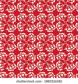 Seamless pattern with bright hand drawn flowers, leaves and florals. Repeating background for wrapping paper, fabric,textile, stationary products decoration.