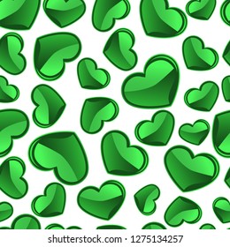 Seamless pattern. Bright heart for your design. Vector illustration.