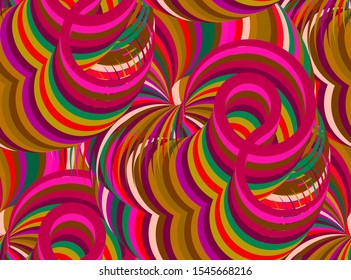 Seamless pattern with bright intertwined lines. Vector illustration