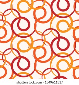 Seamless pattern with bright intertwined lines. Vector illustration
