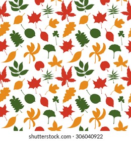 Seamless pattern bright leaves