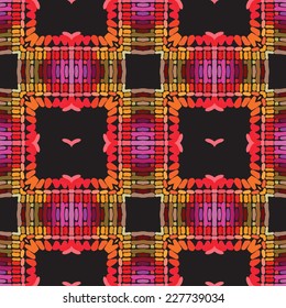 Seamless pattern with bright multi-color abstract drawing.Vector illustration. 