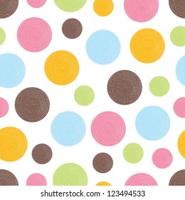 Seamless pattern with bright polka dot. Seamless pattern can be used for wallpaper, pattern fills, web page background, surface textures.