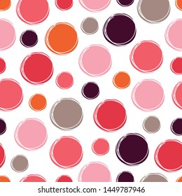 Seamless pattern with bright polka dot. Can be used for wallpaper, pattern fills, web page background, surface textures.