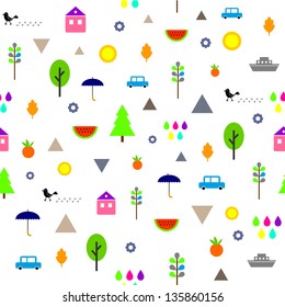 Seamless pattern with bright prime elements