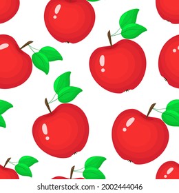 Seamless Pattern Bright Red Apples Vector Stock Vector (Royalty Free ...