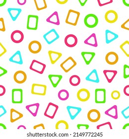 
seamless pattern bright shapes white middle without background for textile decor