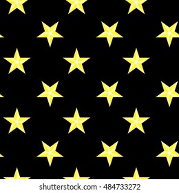 Seamless pattern bright stars night sky. Night sky stars and night stars. Vector illustration