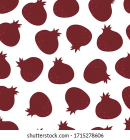Diseño sin inconvenientes con una brillante impresión tropical de granate de verano. Ilustración vectorial plana brillante. puede utilizarse para imprimir, textil, fondo