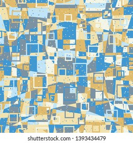 Seamless pattern. Bright texture in the camouflage style consisting of arcs, circles and squares. Use for fashionable clothes, wall-paper, furniture and other design.