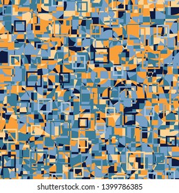 Seamless pattern. Bright texture in the camouflage style consisting of concentric circles and squares. Use for fashionable clothes, wall-paper, furniture and other design.