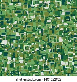 Seamless pattern. Bright texture in the camouflage style consisting of concentric circles and squares. Use for fashionable clothes, wall-paper, furniture and other design.