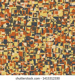 Seamless pattern. Bright texture in the camouflage style consisting of concentric circles and squares. Use for fashionable clothes, wall-paper, furniture and other design.