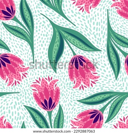 Image, Stock Photo dashes of colour tulips