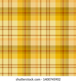 Seamless pattern in bright yellow and discreet orange colors for plaid, fabric, textile, clothes, tablecloth and other things. Vector image.