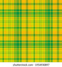 Patrón sin foco en los colores amarillo, verde y naranja vivos para machacar, tela, textil, ropa, mantel y otras cosas. Imagen vectorial. 