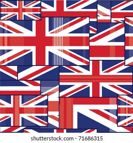 Seamless pattern of british flag.