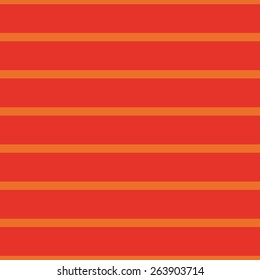 Seamless pattern of broad stripes and bright red orange