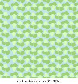 Seamless pattern with broccoli in flat style. Vector illustration