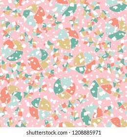 Seamless pattern. Broken circles and stars.