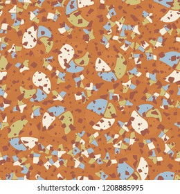 Seamless pattern. Broken circles and stars.