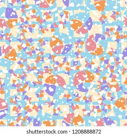 Seamless pattern. Broken circles and stars. Background from the network.