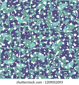 Seamless pattern. Broken circles and stars on the background of the curve of the lattice.