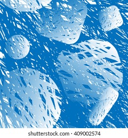 Seamless pattern with broken geometrical figures