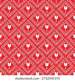 Seamless pattern, broken glass symbol, and 
