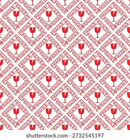 Seamless pattern, broken glass symbol, and 