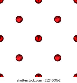 Seamless pattern of broken hearts and hearts