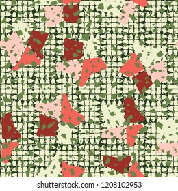 Seamless pattern. Broken stars. Background from chopped ovals.