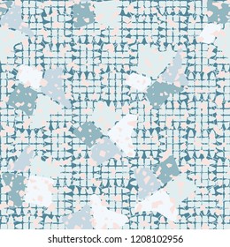 Seamless pattern. Broken stars. Background from chopped ovals.