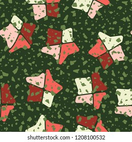 Seamless pattern. Broken stars on an abstract background.