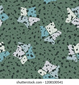Seamless pattern. Broken stars on an abstract background.