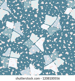Seamless pattern. Broken stars on an abstract background.