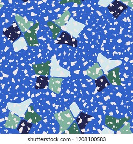 Seamless pattern. Broken stars on an abstract background.