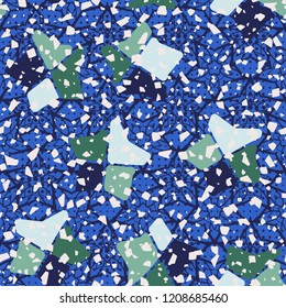 Seamless pattern. Broken stars. On the background of the texture consisting of a variety of five-pointed stars.