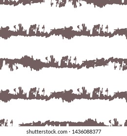 Seamless pattern brown abstract stripes in the shape of silhouette. Vector illustration