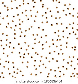 Seamless pattern with brown and black spots