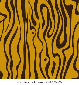 Seamless pattern. In brown colors. In the style of jungle animals: a zebra and tiger.