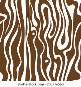 Seamless pattern. In brown colors. In the style of jungle animals: a zebra and tiger.
