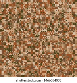 Seamless pattern. Brown desert camouflage consisting of quadrangles.