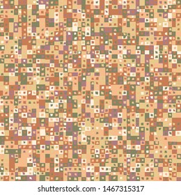 Seamless pattern. Brown desert camouflage consisting of quadrangles.