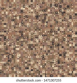Seamless pattern. Brown desert camouflage consisting of quadrangles.