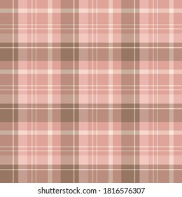 Patrón inmaculado en tonos marrones y discretos rosados para recubrimiento, tela, textiles, ropa, mantel y otras cosas. Imagen vectorial. 
