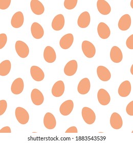 Seamless pattern with brown eggs. Happy Easter, holiday, tradition. It can be used to decorate packaging, wrapping paper, clothing.
